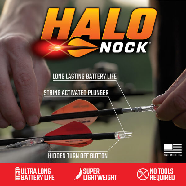 Red Lighted Halo Nock info graphic
